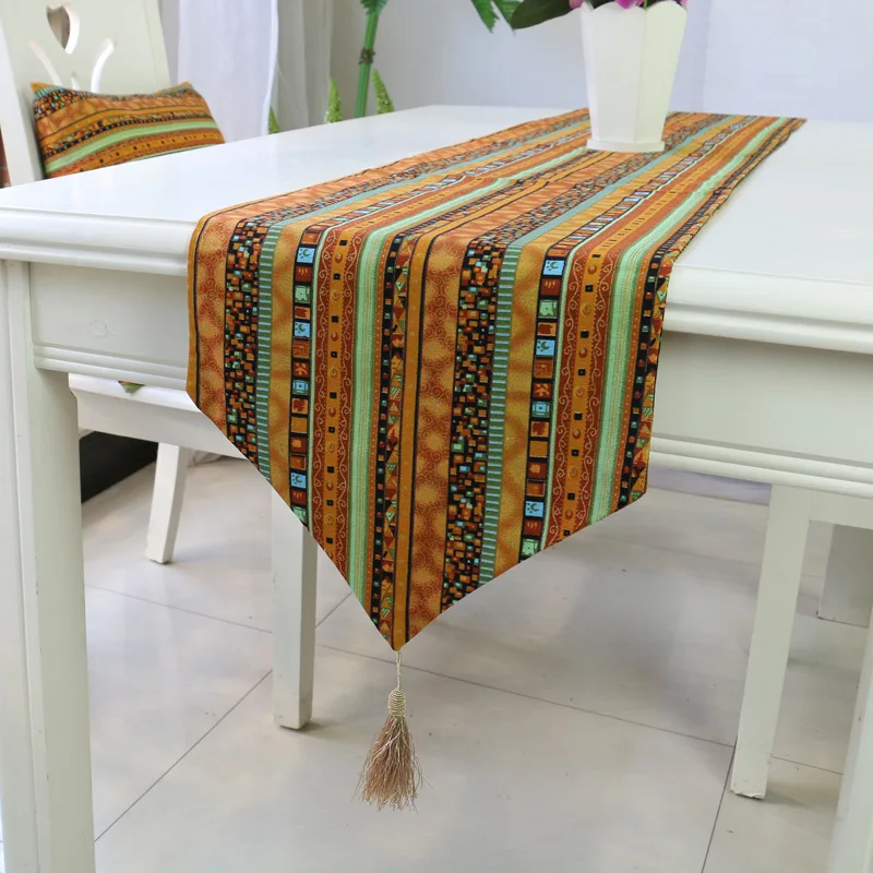 American cotton and hemp table flag, table flag, hotel, bed flag, tea house, tea flag