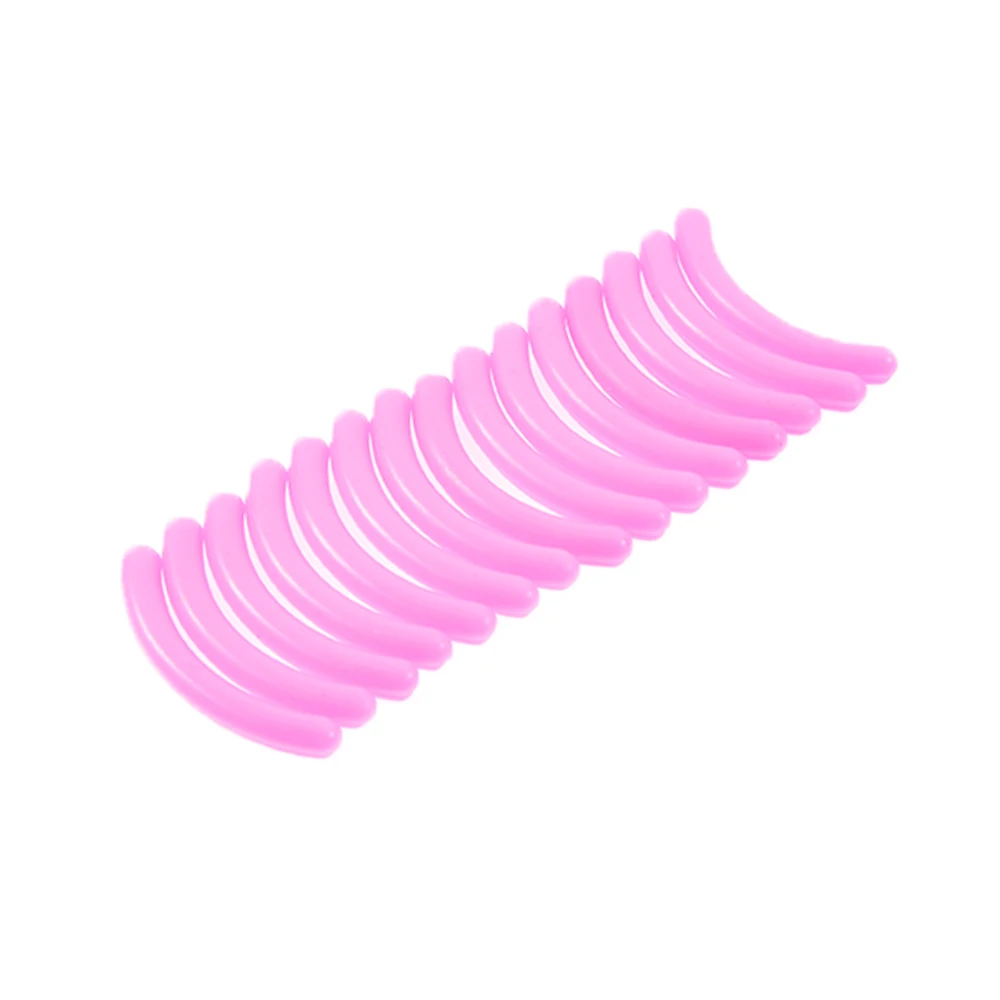 AMEIZII 15 шт./лот, пластиковые накладки для завивки ресниц, сменные накладки, универсальный тип, щипцы для завивки, высокоэластичная резиновая накладка, инструмент для макияжа лица - Цвет: Pink