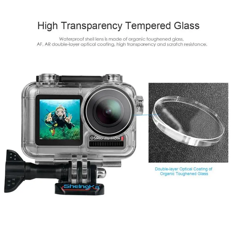 40m Waterproof Diving Housing Case Cover for DJI Osmo Action Sports Camera