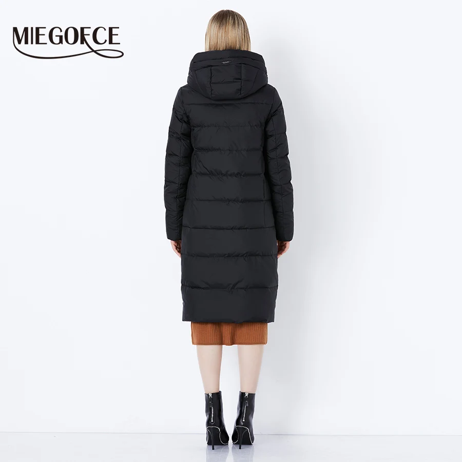 Goedkoop Miegofce 2019 Winter Nieuwe Collectie Bio Pluis Hooded Vrouwen Winter Jas Parka Europese Stijl Warme Stijlvolle Vrouwen Winter jas
