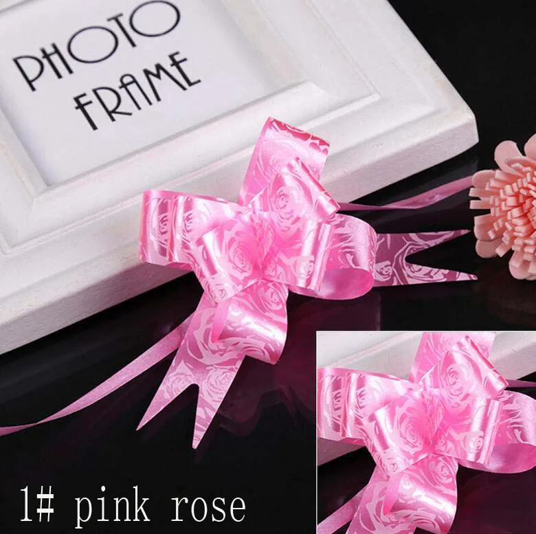 

Small 18mm heart bowknot Pull Bows Ribbons Flowers Gift Wrapping Pullbows for Birthday Wedding Party Decoration Decor Craft