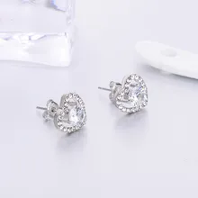 Znakomity 1 para serce nowa moda kobiety dynda kolczyk w kształcie serca w kształcie serca profesjonalna biżuteria Oorbellen kolczyki kolczyk obręcze Bijoux(China)