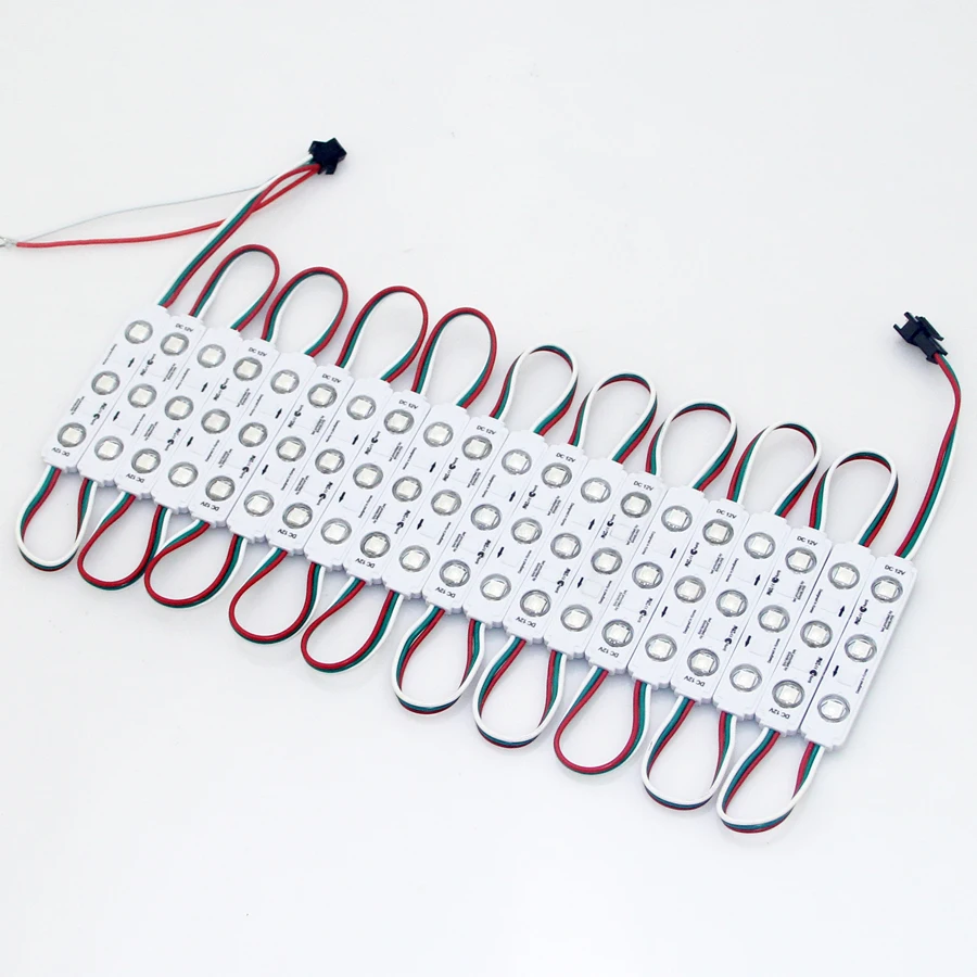 

200 pcs/lot 3LEDs 5050 SMD RGB LED Module Waterproof 2811 IC DC12V Advertising Light,Led Backlight For Channel Letter