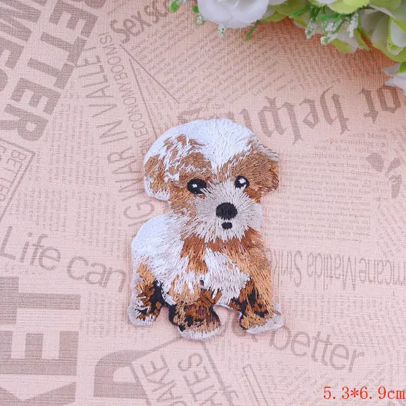 Дешевая Милая нашивка с собакой тигром медведем котом Единорог корги значок