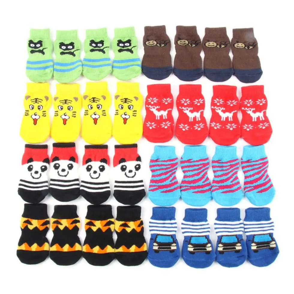 

Pet Dogs Cats Doggy Shoes Lovely Soft Warm Knitted Socks Clothes Sock Stocking Outwear Apparels for Small Dogs Pet Clothes