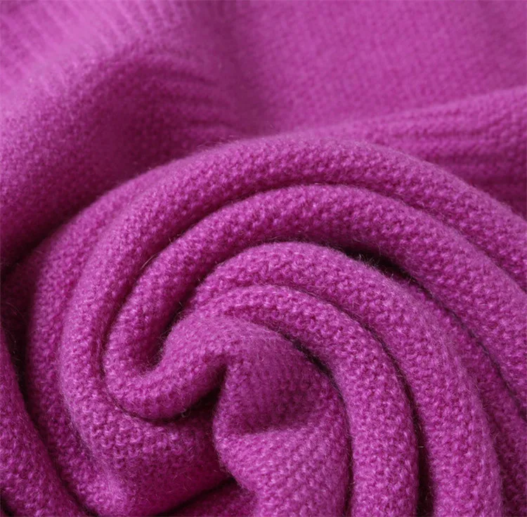  new fashion 100%goat cashmere o-neck solid knit women spring autumn pullover sweater black 2color S