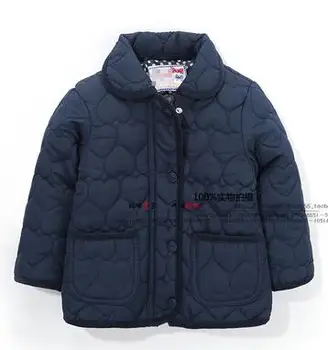 

new 2017 Autumn winter jackets children clothing baby outerwear kids cotton-padded jacket love baby girls cardigan coat