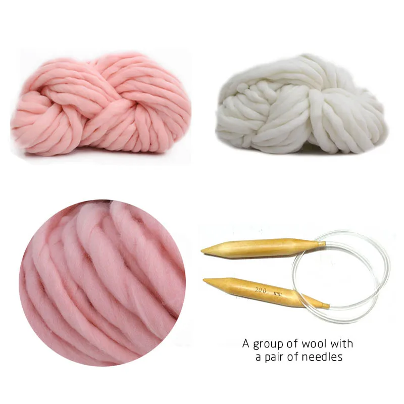 Wool Yarn 250g Big Thick Knitting Yarn Knitting Needle Woolen Yarn DIY