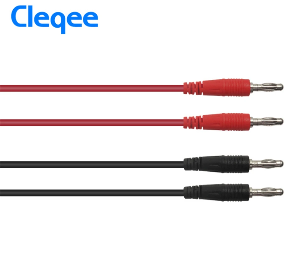 HOT Cleqee P1041 1Set 1M 4mm Banana to Plug Soft RV Test Cable Lead for Multimeter Leads Kits Male | Инструменты