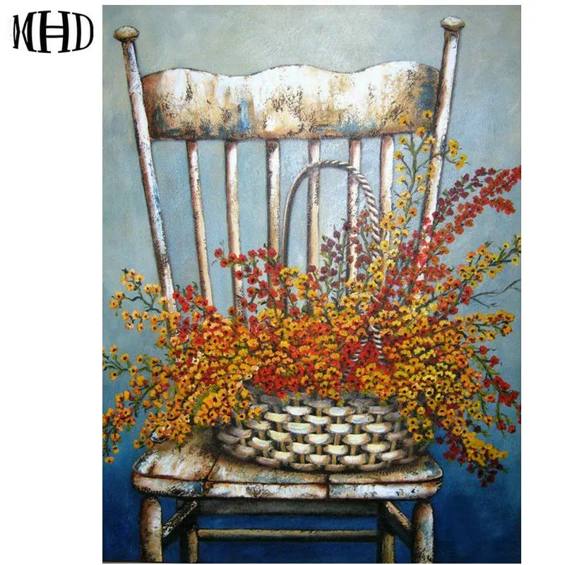 MHD Diamond Embroidery Flowers Square / Round 5d diy Painting Mosaic Cross Stitch Crystal Decoration | Дом и сад