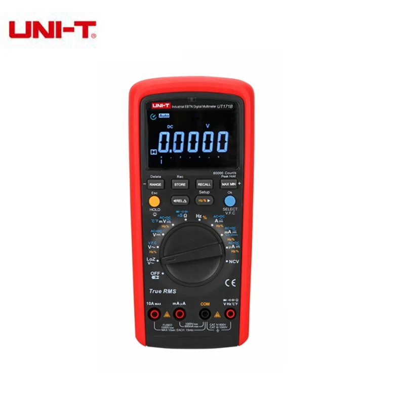 

UNI-T UT171B Industrial True RMS Digital Multimeter Auto/Manual Range Admittance/Resistance Tester C/F Thermometer VFC