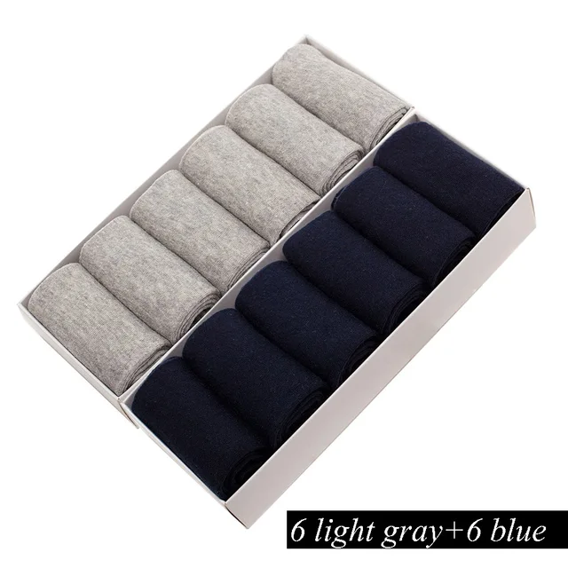 12 Pairs/Lot Plus Size Men's Cotton Socks Business Men Deodorant Crew Socks Breathable Male Solid Color US size(7-11.5) EU 39-48 LS-011