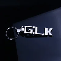 Брелоки для Mercedes Benz A B C E S R CLS GL GLK GLC ML SLK GLA GLE 3D автомобильный брелок Металлический брелок для ключей кольца брелоки - Название цвета: GLK