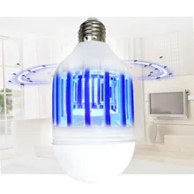 Dual Use Electric LED Night Light Bug Zapper Light Bulb Mosquito Repellent Killer Light 15W Screw Lamb Base for US 110V/EU 220V