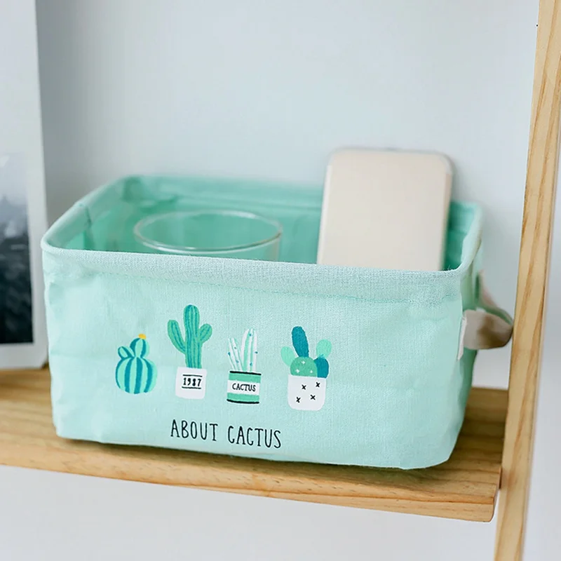 Clothes Storage Box with Handle Folding Sundries Toy Storage Basket Closet Organizer Household Sundries