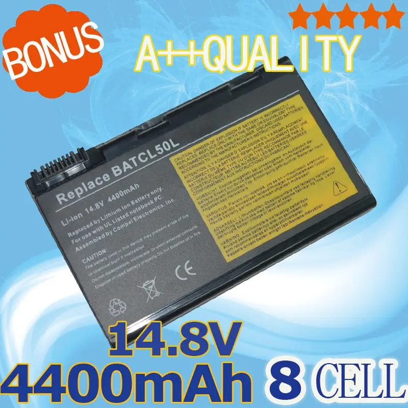 

4400mAh Battery For Acer BATCL50L BATBL50L4 TravelMate 4053 4150 4150LC 4152LC 4152LM 4153LM 4151LM 4650 4650LC 4650LM 4651LM