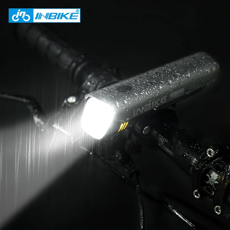 Clearance INBIKE Bicycle Light German Standard Waterproof USB Rechargeable Handlebar Bike Accessories Warning Flashlight 2600mAh Led Velo 5