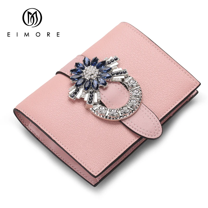 

Womens Wallets And Purses Genuine Leather Thin Ladies Wallet Diamonds Female Short Wallet For Credit Cards Small Wallets Coin