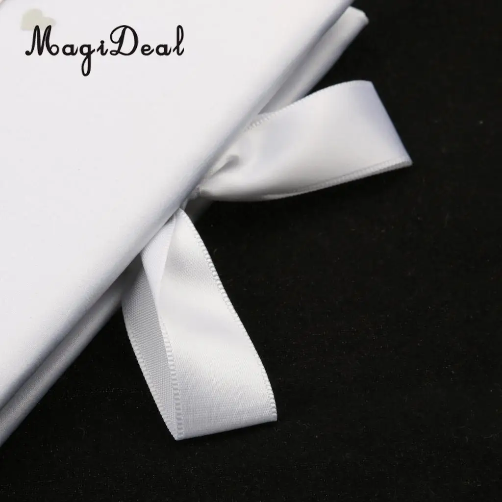 MagiDeal High Quality Wedding Guest Book Butterfly Bowknot White Satin Elegant Ceremony Party Gift for Engagement Party Supplies