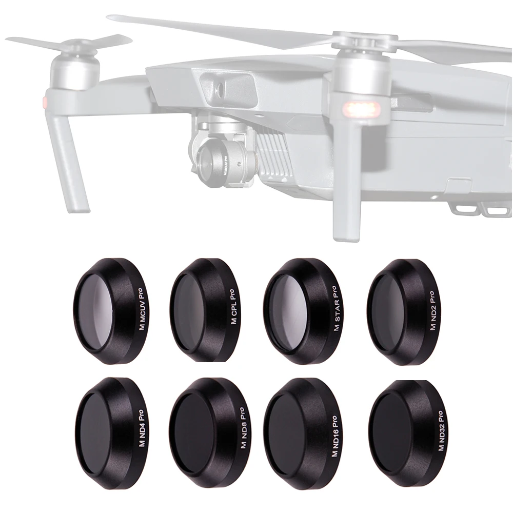 8 in 1 For DJI Mavic Pro Lens Filter Protector ND 2 4 8 16 32 Filter Drone For DJI Mavic