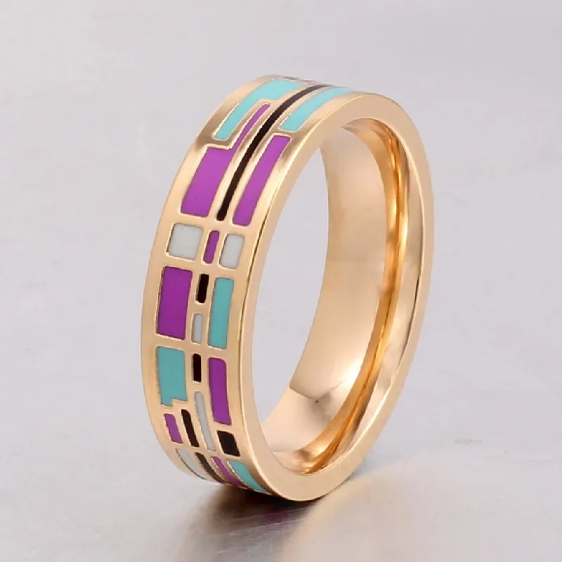 Новое поступление, красные кольца для женщин, подарок на день рождения, модное очаровательное многоцветное эмалированное кольцо pcjz015 - Цвет основного камня: JZ6015C
