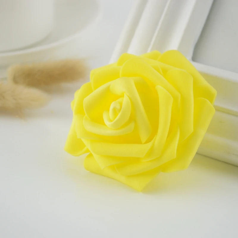 10 шт. 7 см PE пены розы, искусственные цветы свадебное оформление автомобиля DIY помпон венок поддельные цветы рождественские украшения для дома
