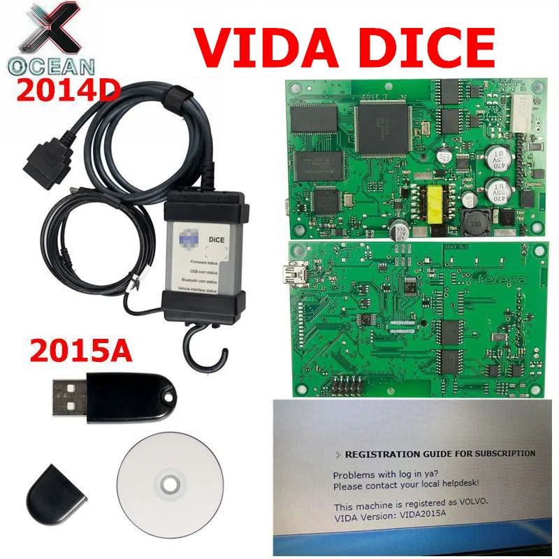 

Newest For Volvo Vida Dice 2015A 2014D Full Chip Car Diagnostic Tool Multi-Language Dice Pro For Volvo Dice Scanner Green Board