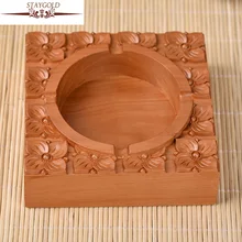 Деревянный корабль Украшения дома Аксессуары Гостиная деревянный пепельница 12*12*4 см