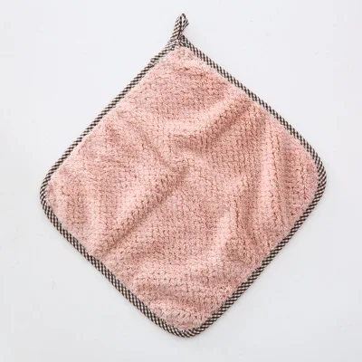 Light Pink Супер абсорбент чистая ткань для очистки тряпка полотенце для посуды домашнее кухонное полотенце салфетка для раковины коралловый флис чистящее полотенце s салфетки для мытья - Цвет: Light Pink