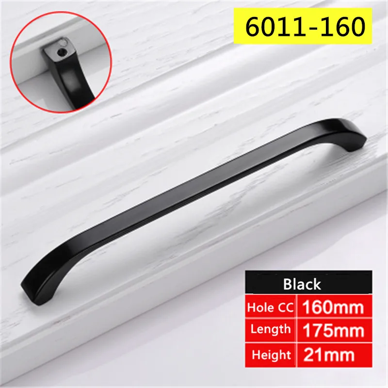 Length 175mm Hole CC 160mm Zinc Alloy handle modern handle Kitchen