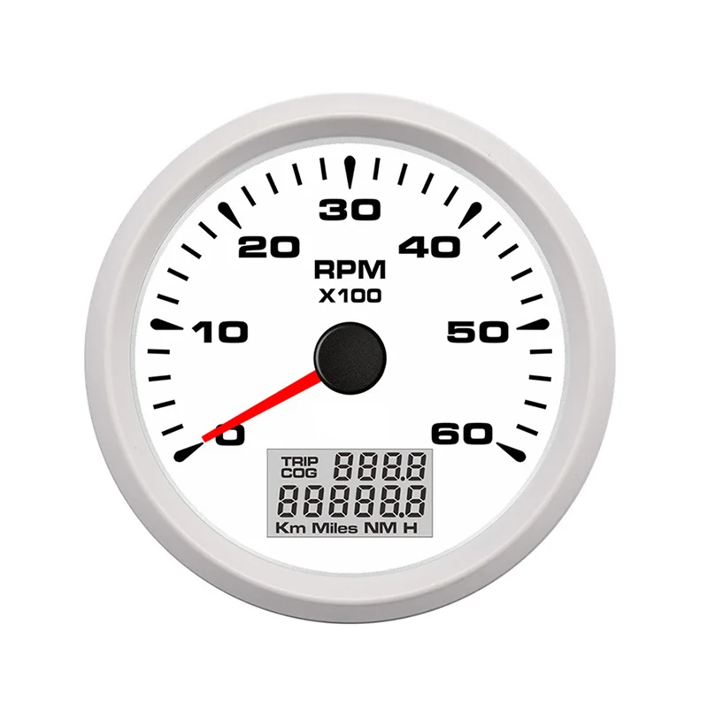 

85mm Digital Auto Tachometer 6000 rpm meter for Motorcycle Marine Boat Car Vessel with 8 color Backlight