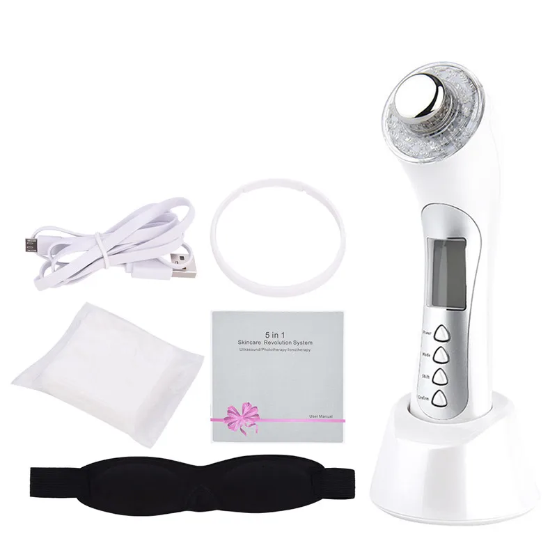 Aparato de belleza terapia de fotones LED Ion ultrasónico limpieza masajeador Facial limpiador de piel rejuvenecimiento de cara cepillo de limpieza Device45 Aparato de belleza terapia de fotones LED Ion ultrasónico limpieza masajeador Facial limpiador de piel rejuvenecimiento de cara cepillo de limpieza Device45