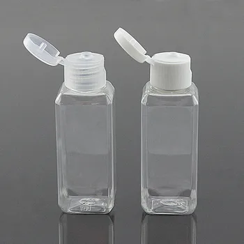

wholesale 50ml bow clamshell small square plastic bottles cosmetic agent dispensing bottle 20pcs/lot