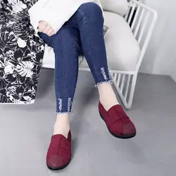 Qweff Старый Пекин тканевые туфли для женщин 2019 Весна Новые повседневные женские туфли педаль ленивые туфли для беременных женщин обувь SL-61