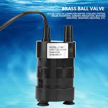 

JT-560 Mini High Hydraulic Head DC Brushless Submersible Water Pump DC12V Flow 600L/H Submersible Pump 20-90 Celsius