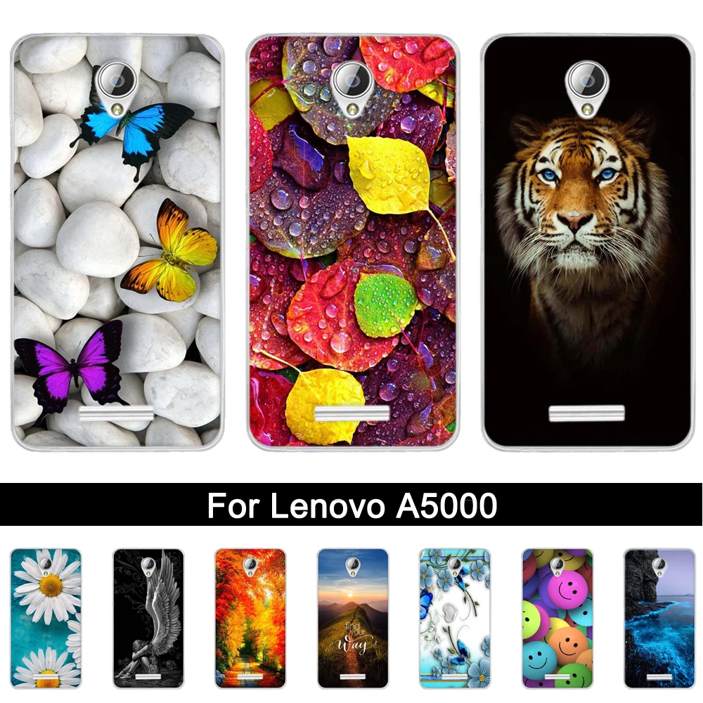 Чехол для телефона Lenovo A5000 Мягкая силиконовая задняя крышка A 5000 чехлы из ТПУ с