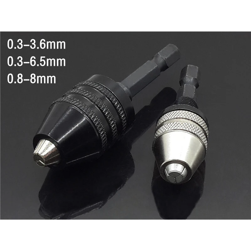 Small Drill Chuck 1 pc Adapter Bit Converter Hex Hexagonal Shank Aluminum Alloy