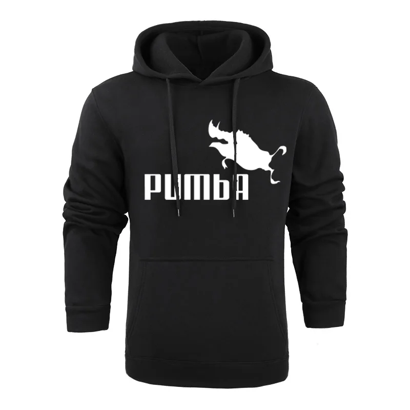 2017 Top men's clothing Pumba Black Hooded Sweatshirt with Hoodies Men Brand in Mens Hoodies and Sweatshirts xxl