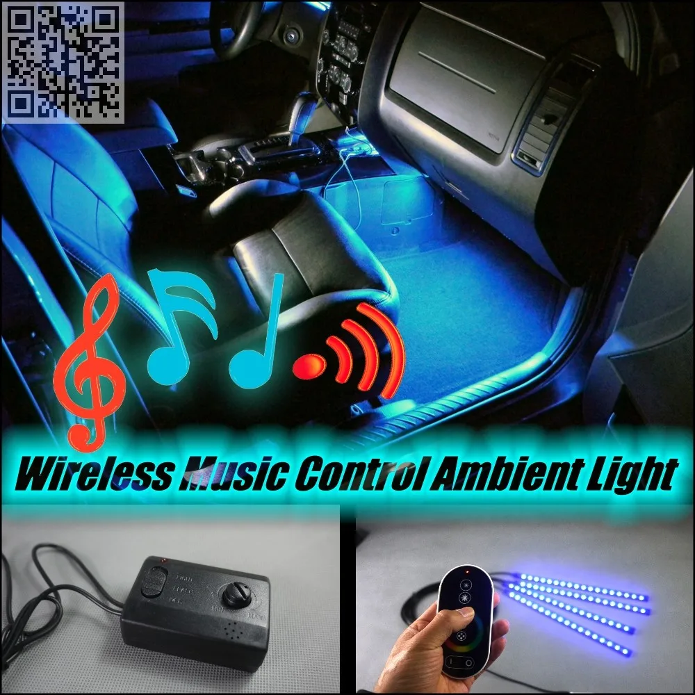 For Volvo S70 Digital Wireless Control Color Neon Glow Interior Under Dash Footwell Floor Decorative Atmosphere Seat Accent Light Sound Control