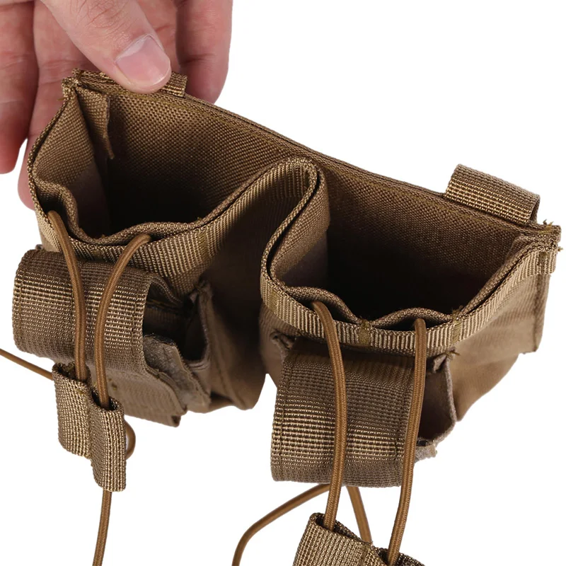 

Molle Tactical Clip Double Mag Magazine pouch tactical Bag Pistol Pouch Cartridge Clip Pouch Utility Tool 600D Oxford Fabric