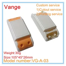 10 шт./лот экструзионный пластиковый чехол светодиодный драйвер проект коробка Сделано IP54 огнеупорный ПК пластик 105*45*26 мм