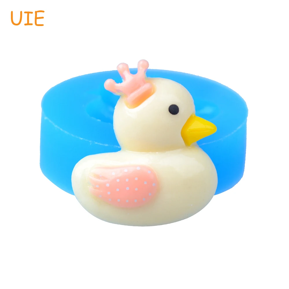 

DYL408U 29.4mm Duck with Crown Silicone Mold - Animal Mold Fondant Cake Decoration Cookie Biscuit, Resin Clay, Jewelry DIY Candy