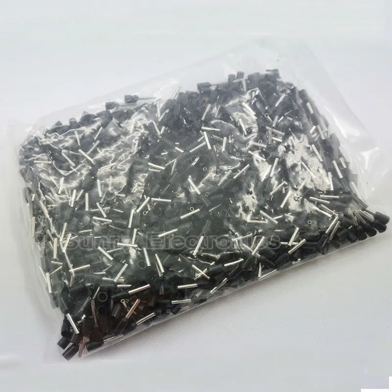 1000pcs 12 AWG 4.0 mm² isolé Cord End Terminal Fil Embouts E4009