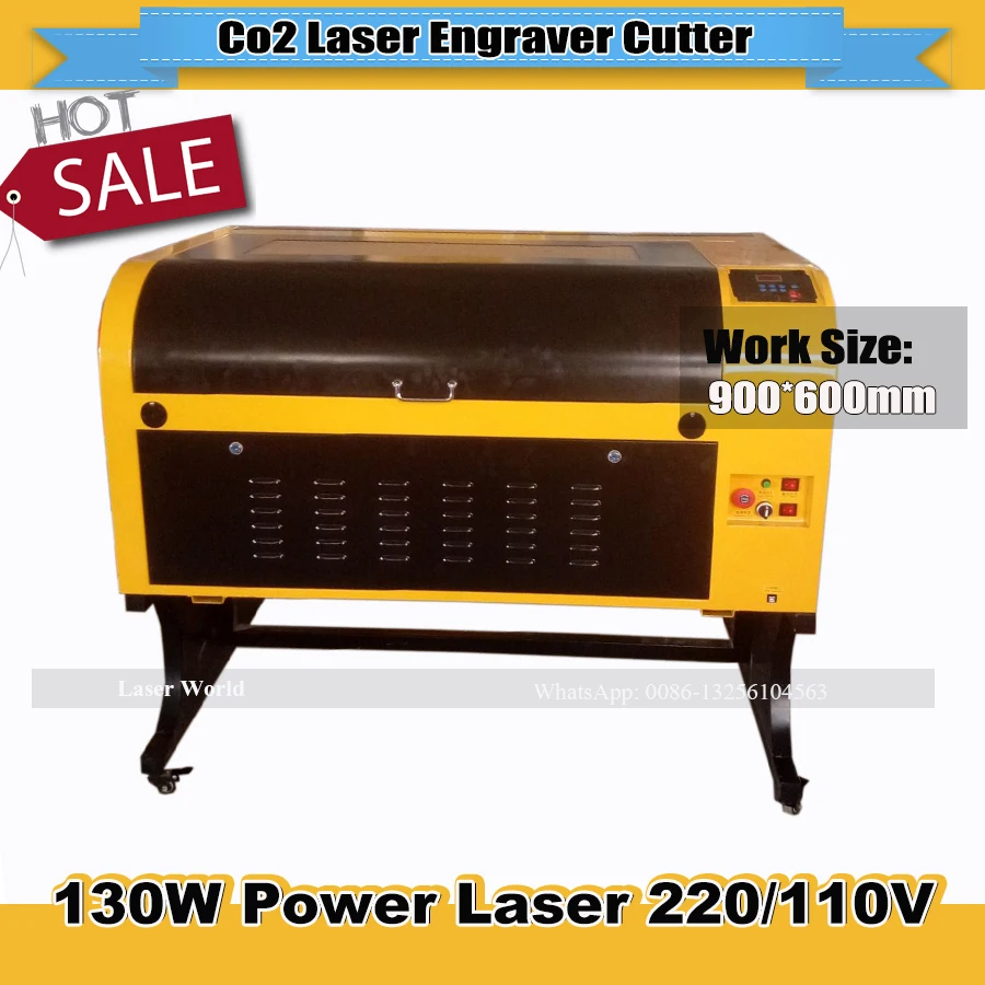 

New Type 130W CO2 laser cutter laser cutting engraving machine 600*900mm engraver with USB connection