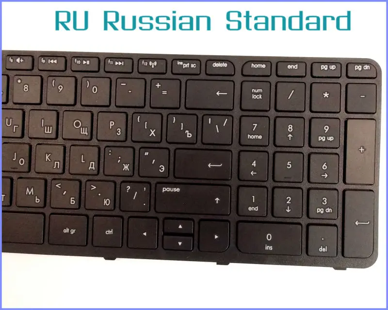 Русская версия клавиатуры для ноутбука hp Pavilion 17-e002xx 17-e009wm 17-e010us 17-e011nr с рамкой