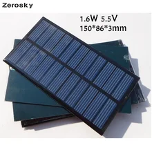 Zerosky 1.6W 5.5V Mini Solar Cell Polycrystalline Solar Panel DIY Solar Charger Education 150*86*3MM 1PC