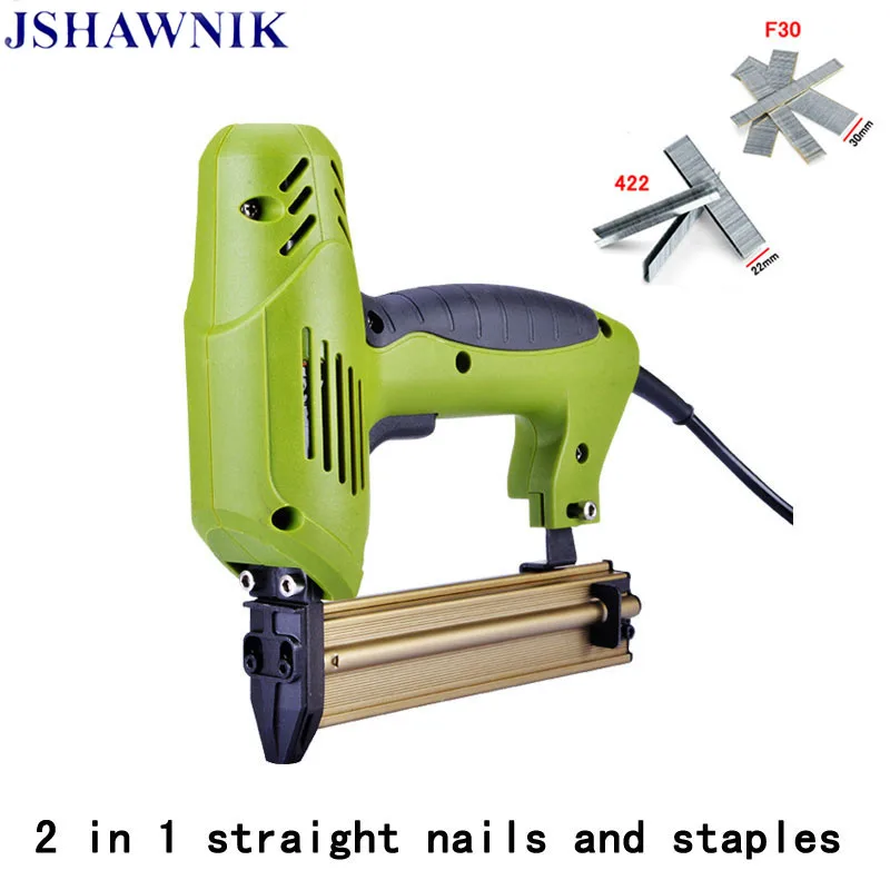 

Free shipping Framing tacker Eletric Nails staple Gun Electric Power Tools Electric Stapler Gun with straight U type nails pins