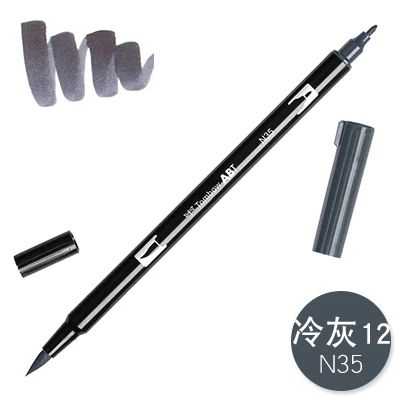 N35 1 шт. TOMBOW AB-T Япония 96 цветов художественная кисть ручка с двумя головками маркер профессиональная водная маркер ручка живопись Kawaii канцелярские принадлежности - Цвет: N35