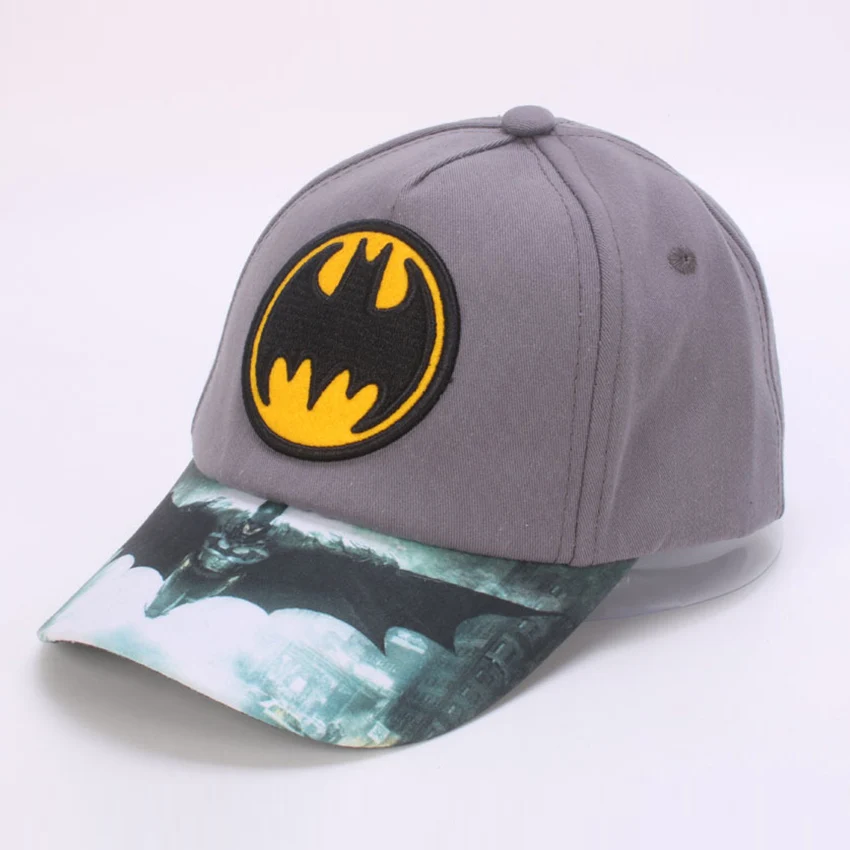 Бэтмен бейсбольная кепка для детей мальчиков Snapback Лето Хип Хоп шляпа мультфильм Регулируемый дышащий Открытый аксессуар