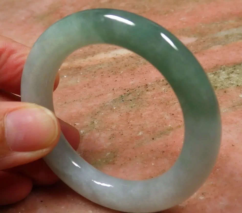 

Certified Green 100% Natural A stone stoneite Baby Bangle Bracelet 39mm 110119